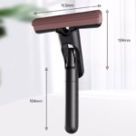 Mop Plat cu Pulverizare, Flippy, Recipient pentru Solutie de Suprafete, Geamuri, Interior Auto, Maner Scurt, Usor de Utilizat, Sistem de Stoarcere, 15.5 x 15.5 x 12.5 cm, Negru - imagine 2