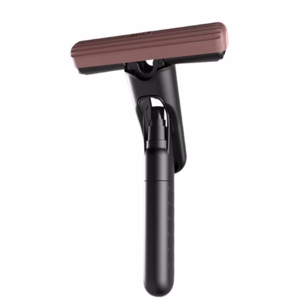 Mop Plat cu Pulverizare, Flippy, Recipient pentru Solutie de Suprafete, Geamuri, Interior Auto, Maner Scurt, Usor de Utilizat, Sistem de Stoarcere, 15.5 x 15.5 x 12.5 cm, Negru - imagine 1