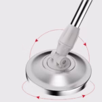 Set Mop Rotativ cu Găleată 8 L pentru Interior, Microfibră și Plastic, cu Dop de Scurgere, Vas Detașabil, Negru/Roșu - imagine 4