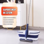 Set Mop Telescopic cu Galeata Pliabila, Flippy, Albastru, 32 cm, Maner Reglabil 140 cm, Sistem de Stoarcere Eficient - imagine 2