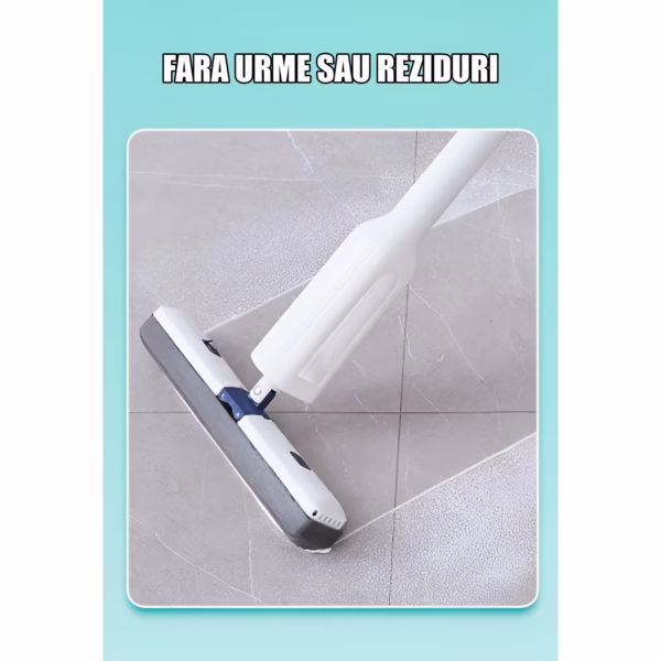 Set Mop Telescopic cu Galeata Pliabila, Flippy, Gri, 32 cm, Maner Reglabil 140 cm, Sistem de Stoarcere Usor si Eficient - imagine 2