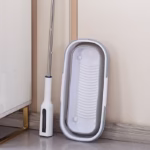 Set Mop Telescopic cu Galeata Pliabila, Flippy, Gri, 32 cm, Maner Reglabil 140 cm, Sistem de Stoarcere Usor si Eficient - imagine 8