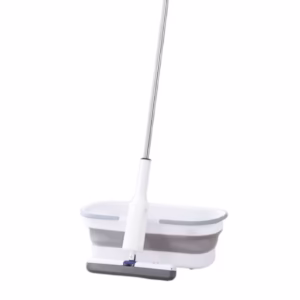 Set Mop Telescopic cu Galeata Pliabila, Flippy, Gri, 32 cm, Maner Reglabil 140 cm, Sistem de Stoarcere Usor si Eficient