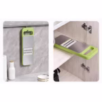 Set Multifunctional din 7 Piese, Flippy, pentru Taierea si Maruntirea Legumelor, Uz Casnic,din Otel Inoxidabil, Gri-Verde - imagine 6