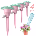 Set picuratoare cu valva pentru irigare Flippy, design floare, viteza reglabila, fixare prin infigere, practic, 16.8 x 9 cm, roz - imagine 10