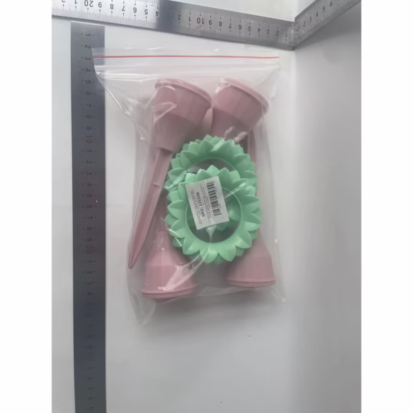 Set picuratoare cu valva pentru irigare Flippy, design floare, viteza reglabila, fixare prin infigere, practic, 16.8 x 9 cm, roz - imagine 12