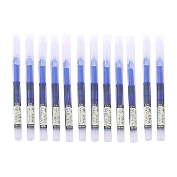 Set Pixuri Profesionale cu Bila, Flippy, pe Baza de Apa Set 12 bucati, Varf Ascutit de 0.5 mm, Pentru Scoala sau Birou, Albastru  - imagine 1