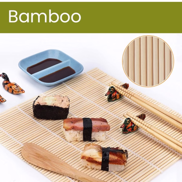 Set Ustensile pentru Sushi, Flippy, Set din 31 Accesorii pentru Sushi, Set pentru Sushi HOME MADE, Cutit Inclus, Forme, Betisoare, Multicolor - imagine 4