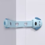 Siguranta pentru Usi Copii, Flippy, Sistem de Blocare Sertare, Dulap, Frigider, Adeziv, cu Sistem de Inchidere Dublu, Model Catelus, Albastru - imagine 9