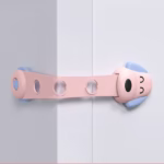 Siguranta pentru Usi Copii, Flippy, Sistem de Blocare Sertare, Dulap, Frigider, Adeziv, cu Sistem de Inchidere Dublu, Model Catelus, Roz - imagine 6