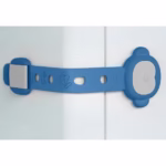 Siguranta pentru Usi Copii, Flippy, Sistem de Blocare Sertare, Dulap, Frigider, Adeziv, cu Sistem de Inchidere Dublu, Model Maimutica, Albastru - imagine 6