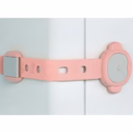 Siguranta pentru Usi Copii, Flippy, Sistem de Blocare Sertare, Dulap, Frigider, Adeziv, cu Sistem de Inchidere Dublu, Model Maimutica, Roz - imagine 2