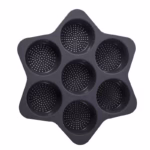 Forme de Silicon pentru Copt, Flippy, 7 Forme Rotiunde, pentru Burgeri si Prajituri, 38.5 x 4 cm, Negru