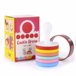 Set 6 stampile pentru prajituri Flippy, tematica de Craciun, din silicon alimentar non-toxic, taietor aluat inclus, 6 cm,  maner din plastic, compact, usor de depozitat, - imagine 4