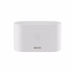 Difuzor de ulei esential cu flacara Flippy, aromaterapie, umidificator de aer, rezervor 180 ml, simulare efectelor de iluminare a flacarii, lumina veghe ajustabila, alb