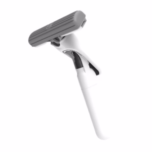 Mop Plat cu Pulverizare, Flippy, Recipient pentru Solutie de Suprafete, Geamuri, Interior Auto, Maner Scurt, Usor de Utilizat, Sistem de Stoarcere, 15.5 x 15.5 x 12.5 cm, Alb