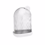 Sapuniera de Calatorie, Flippy, Suport pentru Sapun cu Scurgere a Apei, Recipient cu Capac Depozitare, Savoniera pentru Baie, 12.6x6.1x8.4cm, Alb - imagine 9