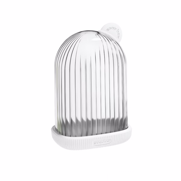 Sapuniera de Calatorie, Flippy, Suport pentru Sapun cu Scurgere a Apei, Recipient cu Capac Depozitare, Savoniera pentru Baie, 12.6x6.1x8.4cm, Alb - imagine 9