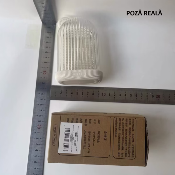 Sapuniera de Calatorie, Flippy, Suport pentru Sapun cu Scurgere a Apei, Recipient cu Capac Depozitare, Savoniera pentru Baie, 12.6x6.1x8.4cm, Alb - imagine 11
