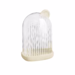 Sapuniera de Calatorie, Flippy, Suport pentru Sapun cu Scurgere a Apei, Recipient cu Capac Depozitare, Savoniera pentru Baie, 12.6x6.1x8.4cm, Crem - imagine 3