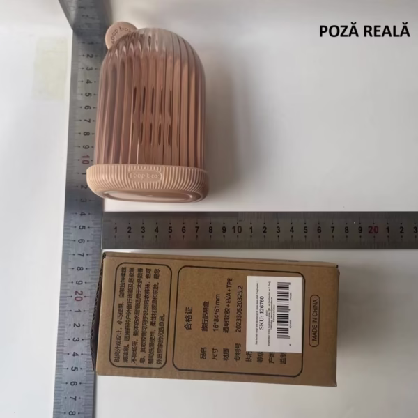Sapuniera de Calatorie, Flippy, Suport pentru Sapun cu Scurgere a Apei, Recipient cu Capac Depozitare, Savoniera pentru Baie, 12.6x6.1x8.4cm, Roz - imagine 8