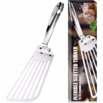 Spatula flexibila Flippy, Fish Turner, din otel, durabila, cu margini subtiri pentru taiere, pentru carne, oua, peste, multifunctionala, argintiu - imagine 6