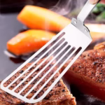 Spatula flexibila Flippy, Fish Turner, din otel, durabila, cu margini subtiri pentru taiere, pentru carne, oua, peste, multifunctionala, argintiu - imagine 7