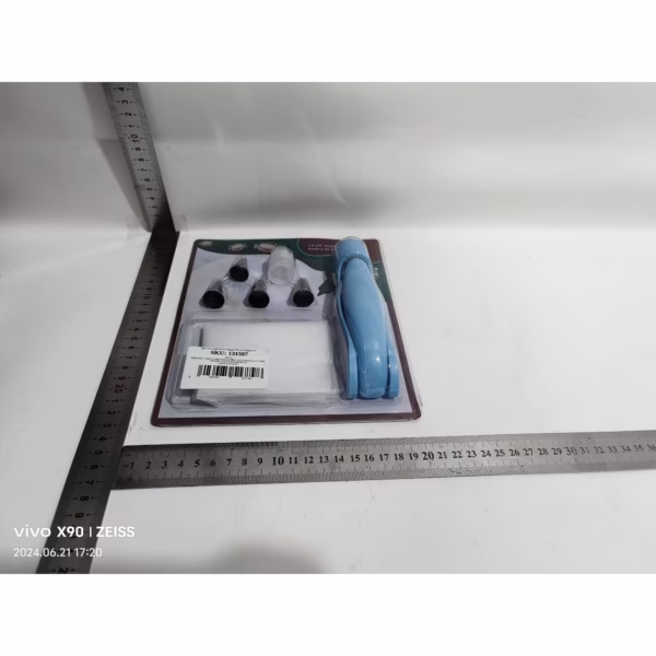 Set Accesorii Decorare Prajituri si Torturi, Flippy, 5 Capete pentru Modele, 21.7x18.8 cm, Ustensila Manuala pentru Ornare, Albastru - imagine 2