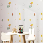 Rola Autoadeziva pentru Perete, Flippy, din Panza, 10 m, Rezistenta la Umezeala, 2.5 mm Grosime, Model Girafa si Elefant, Multicolor - imagine 3
