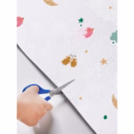 Rola Autoadeziva pentru Perete, Flippy, din Panza, 10 m, Rezistenta la Umezeala, 2.5 mm Grosime, Model Girafa si Elefant, Multicolor - imagine 4