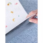 Rola Autoadeziva pentru Perete, Flippy, din Panza, 10 m, Rezistenta la Umezeala, 2.5 mm Grosime, Model Girafa si Elefant, Multicolor - imagine 5