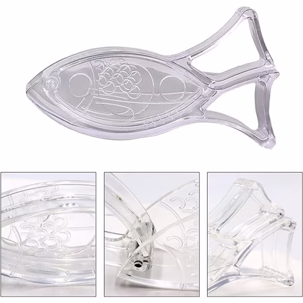 Storcator de Citrice Manual, Flippy, Rezistente, Usor de Folosit si Depozitat, Durabil, Calitativ, 12x5.2 cm, Model Peste, Transparent - imagine 5