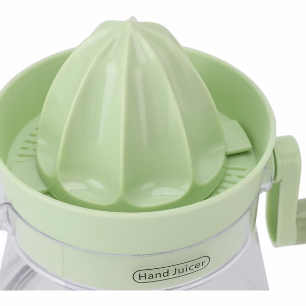 Storcator de Citrice Manual, Flippy, Rezistente, Usor de Folosit si Depozitat, Durabil, Calitativ, 16.5x13cm, Transparent/ Verde - imagine 5