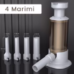 Aparat de Umplut Carnati, Flippy, Manual Rezistent, Usor de Folosit si Depozitat, Durabil, Calitativ, 4 Tuburi/Marimi Incluse, 26.3 x 11 x 11 cm, Transparent Maro - imagine 2