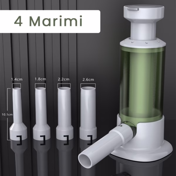 Aparat de Umplut Carnati, Flippy, Manual Rezistent, Usor de Folosit si Depozitat, Durabil, Calitativ, 4 Tuburi/Marimi Incluse, 26.3 x 11 x 11 cm, Transparent Verde - imagine 2
