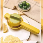 Storcator manual citrice, Flippy, pentru lamai, portocale, cu actiune dubla, usor de utilizat, material ABS rezistent, 8x10x22 cm, Galben - imagine 3