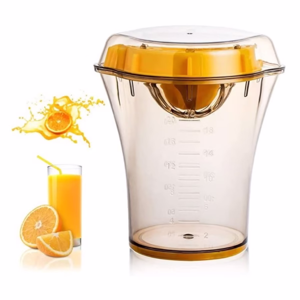 Storcator manual citricie Flippy, cu recipient de 600 ml, 15x8.5x13.5 cm, material ABS, Transparent - imagine 1