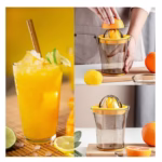 Storcator manual citricie Flippy, cu recipient de 600 ml, 15x8.5x13.5 cm, material ABS, Transparent - imagine 4