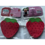 Suport pentru Pahar, Flippy, Model Capsuna, din PVC, 10 x 12 cm, Rezistent la Caldura, Rosu - imagine 2