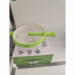 Strecuratoare multifunctionala rotativa, cu maner, material ABS, 22x12 cm, maner 18 cm, cu ventuza pentru prindere sigura, practic si usor de folosit, verde - imagine 9