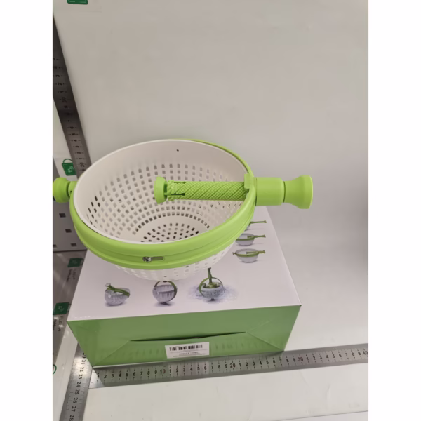 Strecuratoare multifunctionala rotativa, cu maner, material ABS, 22x12 cm, maner 18 cm, cu ventuza pentru prindere sigura, practic si usor de folosit, verde - imagine 9