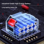 Suflanta de Aer Multifunctionala Portabila, Flippy, Incarcare Auto, pentru Gratar, Masina, Indepartare Frunze si Praf, 1500 mAh, Viteta de Rotatie 25000 RPM, 2 Baterii de Li si Incarcator, Rosu - imagine 6