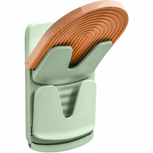 Suport de Bucatarie, Flippy, pentru Capace/Tocatoare, din Plastic, Colectare Apa Scursa, Montare fara Perfoarare, 33.3 x 20.7 x 3.5 cm, Verde - imagine 1