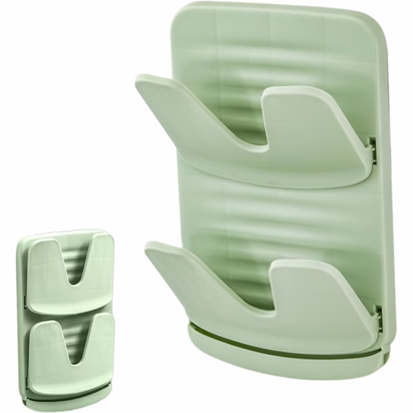 Suport de Bucatarie, Flippy, pentru Capace/Tocatoare, din Plastic, Colectare Apa Scursa, Montare fara Perfoarare, 33.3 x 20.7 x 3.5 cm, Verde - imagine 4