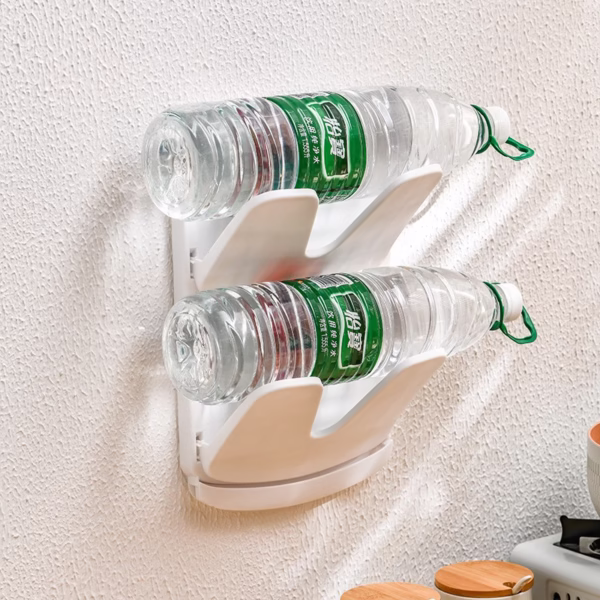 Suport de Bucatarie, Flippy, pentru Capace/Tocatoare, din Plastic, Colectare Apa Scursa, Montare fara Perfoarare, 33.3 x 20.7 x 3.5 cm, Alb - imagine 6