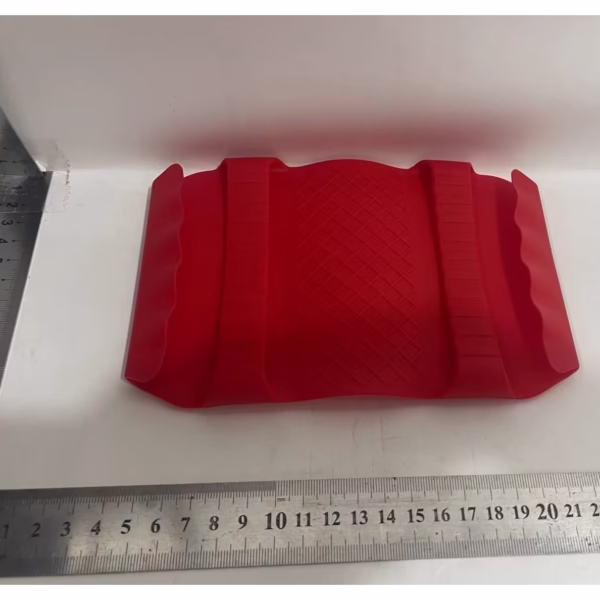Suport de Silicon Multifunctional de Mana, Flippy, pentru Cuptor, Alimente Fierbinti, Carne, Izolare Termica, Anti-alunecare, 18x12x1.5 cm, Rosu - imagine 2