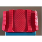 Suport de Silicon Multifunctional de Mana, Flippy, pentru Cuptor, Alimente Fierbinti, Carne, Izolare Termica, Anti-alunecare, 18x12x1.5 cm, Rosu - imagine 3