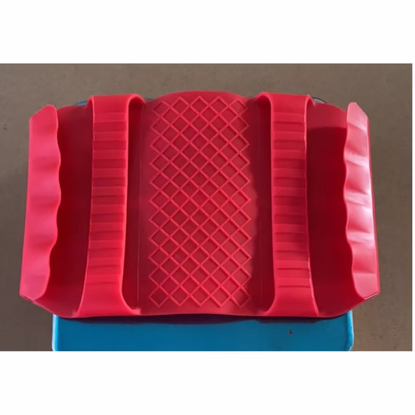 Suport de Silicon Multifunctional de Mana, Flippy, pentru Cuptor, Alimente Fierbinti, Carne, Izolare Termica, Anti-alunecare, 18x12x1.5 cm, Rosu - imagine 3