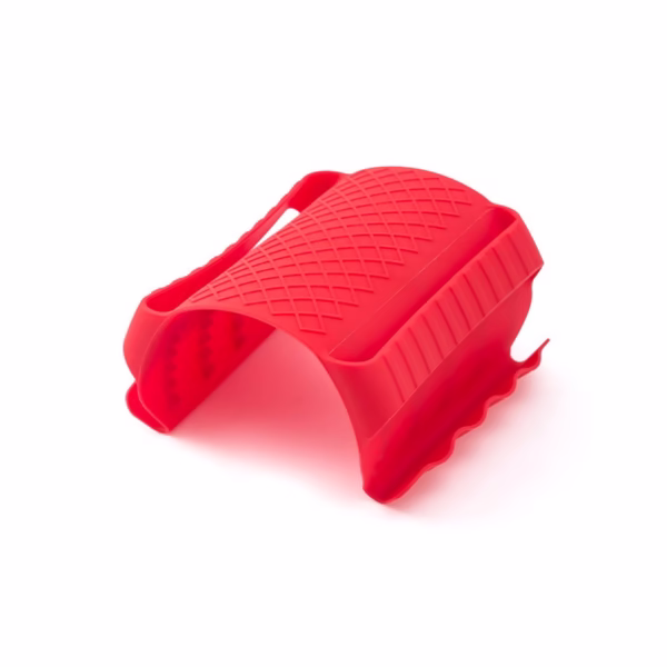 Suport de Silicon Multifunctional de Mana, Flippy, pentru Cuptor, Alimente Fierbinti, Carne, Izolare Termica, Anti-alunecare, 18x12x1.5 cm, Rosu - imagine 5