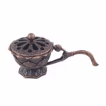 Suport de Tamaiat, Flippy, din Aliaj de Zinc, Model Lotus, Ignifug, 9.7 x 4.8 x 4.7 cm, Cupru